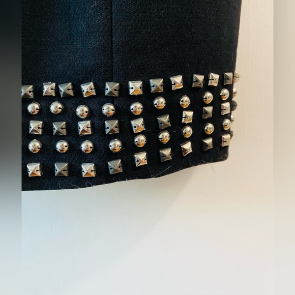 Michael Kors | Chic Black Shift Dress with Studded Trim | Size 0 - Picture 8 of 11